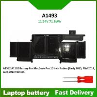 ราคา ☸A1493 A1582 Laptop Battery for MacBook Pro 13 Inch Retina Early 2015 Mid 2014 Late 2013 ME864 ME865 (25981651913)