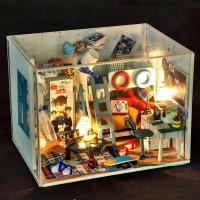 ราคา (มีของพร้อมส่ง) บ้านตุ๊กตาโมเดลห้องโคนัน งาน DIY Detective Conan Miniature Dollhouse ของจิ๋ว (21990673041)