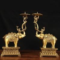 ราคา เครื่องประดับเชิงเทียนทองแดงเชิงเทียนช้างทองแดงเครื่องประดับเชิงเทียนมังกรทองแดงและนกกระเรียน (29421733344)