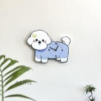 ราคา [Dolity2] นาฬิกาแขวนเงียบๆ แบบ Bichon Frise สำหรับตกแต่งห้องนอนและห้องนั่งเล่น (44424158901)