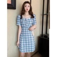 ราคา เดรสสก็อตสีฟ้ามินิเดรส (20709690448)