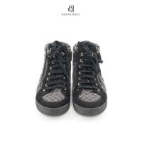 ราคา [ของแท้] CHANEL DOUBLE ZIP HIGH TRAINERS 39 BLACK DENIM มีใบรับประกัน ตรวจสอบได้ทุกใบ ✅ (44308984996)