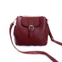 ราคา [กระเป๋ามือสอง] ♥️ DIMA BORSA ♥️ ของแท้!! cross body หนังซาฟีโน่ 10นิ้ว สีแดงเข้ม กระเป๋าสภาพดี กระเป๋าสะพายข้าง (9388591630)