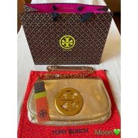 ราคา Tory Burch กระเป๋า Metallic Gold Crossbody ของแท้ (23147448691)