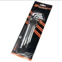 ราคา ประแจแอลหกเหลี่ยมหัวบอลยาว 9 ตัว/ชุด เหล็ก CR-V แข็งแรง (25281366754)