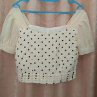 ราคา เสื้อครอป แขนตุ๊กตา น่ารักมาก ผ้าดี (2745955534)