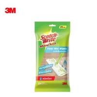 ราคา [ราคาถูก] Scotch-Brite สก๊อตช์-ไบรต์® 3M ผ้าเช็คพื้นชนิดเปียก 1 ห่อ (24 แผ่น) ของแท้ 100% (11312174208)