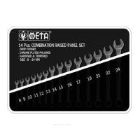 ราคา VAUKO : META Combination Wrench ชุดประแจแหวนข้างปากตายข้าง 14ตัวชุดเล็ก 8-24 มม META-101 จำนวน 1 ชุด (556987630)