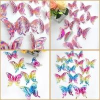 ราคา รูปแบบใหม่ตาผีเสื้อตกแต่งสติ๊กเกอร์ติดผนัง3งที่มีสีสันผีเสื้อสามมิติห้องนั่งเล่นผนังพื้นหลังสติ๊กเกอร์ติดผนังที่ถอดออกได้ พี่ชาย (42076502766)