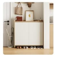 ราคา ตู้รองเท้า ชั้นวางรองเท้า ตู้รองเท้าไม้PARTICLE BOARD ชั้นวางของ ตู้เก็บของ (27167074350)