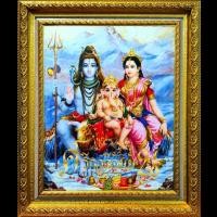 ราคา กรอบรูป ครอบครัวมหาเทพ พระศิวะ พระแม่อุมาปารวตรี พระพิฆเนศ 11×13.05 นิ้ว. (4075950808)