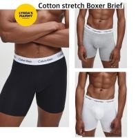 ราคา พร้อมส่ง TR32 กางเกงชั้นในชาย ขายาว Calvin Klein Cotton Stretch Boxer Brief ของแท้ (24180646295)