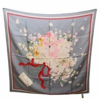 ราคา Christian Dior silk scarf large bouquet pattern floral gray red Direct from Japan Secondhand (27854731745)