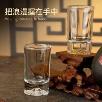 ราคา หลางซู จินซาน แก้วไวน์ขาวสองสองแก้วที่มีขนาดชุดครัวเรือน100มิลลิลิตรแก้วเบียร์หนาวิญญาณแก้ว2ตาล007 (49352352501)