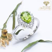 ราคา แหวน Silver 92.5% ทรงหยดน้ำ ทนทาน ไม่ลอกง่าย พร้อมพลอยแท้เจียระไนประกายดี (54502487877)