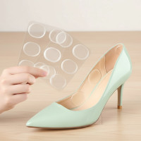 ราคา 6 ชิ้น/ชุด แผ่นรองส้นซิลิโคนคุณภาพสูง แผ่นรองรองเท้าแบบกาว แผ่นรองนุ่มสําหรับดูแลเท้า ที่กันรองเท้าลื่นสําหรับผู้หญิงส้นสูงและรองเท้าสวม ป้องกันแผลถลอก สติ๊กเกอร์เท้าล่องหน (41776095427)