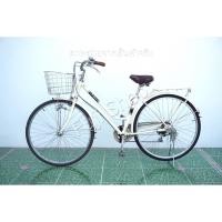 ราคา จักรยานแม่บ้านญี่ปุ่น - ล้อ 27 นิ้ว - เกียร์ 6 สปีด - ไฟหน้าอัตโนมัติ - สีขาว [จักรยานมือสอง] (29154444341)