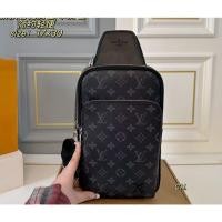 ราคา [กล่องของขวัญ] แฟชั่น Lv Double-Layer ความจุกระเป๋าหน้าอกหนังคุณภาพสูงสบายๆกีฬาผู้ชายกระเป๋า Messenger (53751956190)