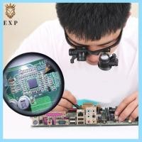 ราคา [explosion1.th] แว่นตาแว่นขยายที่สวมศีรษะพร้อมแว่นตาแบบคาดศีรษะแว่นขยายสังเกต LED (29341440644)