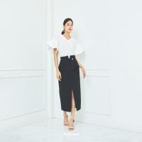 ราคา Himma Grace Skirt กระโปรงเอวสูงยาวทรงสอบ แต่งกระดุมที่เอว ผ่าหน้า (23686392839)