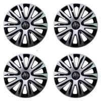 ราคา โปรโมชั่น *** Wheel Cover ฝาครอบกระทะล้อ ขอบ R 14 นิ้ว มีดุม TOYOTA ดำเงิน wc83 (1 ชุด มี 4 ฝา)***** (56250592846)