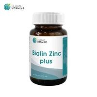 ราคา ไบโอติน ซิงค์ X 1 ขวด Biotin Zinc โกลบอลวิตามิน Global Vitamins ซิงค์zinc 6B4 (40269710180)