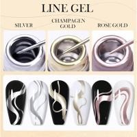 ราคา LINE GEL รุ่น METAL CABLA สีเพ้นท์เจลเมทัลลิค metallic สีเจลเมทัลลิค สำหรับตัดเส้น (29331039046)