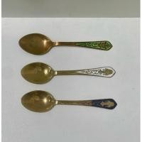 ราคา ช้อนทองเหลืองลงยา #ช้อนกาแฟทองเหลืองลงยา #ของสะสม ของเก่าเก็บ (29516650955)