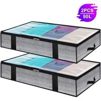 ราคา ถุงกันความชื้นที่มีฝาปิดปิดผนึกชิ้นปิดผนึก2เตียงใต้กล่องเก็บเสื้อผ้าการจัดเก็บฝุ่นความชื้นหลักฐานบรรจุผ้าห่ม เจนัม (41126805517)