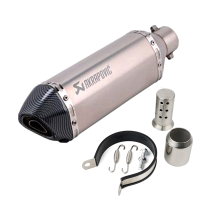 ราคา ท่อakrapovic(สีไทเทเนียม）ท่อรถมอไซค์ มีจุกลดเสียง ปลายท่อ2นิ้ว ใช้ได้ทุกรุ่น xmax /ninja/MSX/CBR (8144484065)