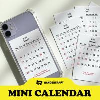 ราคา Mini Calendar Card 2026 Back HP Case HP Calendar Card Aesthetic Portable (57500877170)