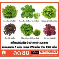 ราคา เมล็ดพันธุ์ผักสลัด ยอดนิยม 6 ชนิด แบบเคลือบ นำเข้าจากต่างประเทศ ชนิดละ 25 เมล็ด รวม 150 เมล็ด (2537939063)