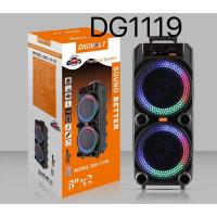 ราคา ตู้ลำโพงขยายเสียงเคลื่อน 8นิ้ว ดอกคู่ ( 8"x2ดอก ) รุ่น DG-1119 ลำโพงพกพา รองรับบลูทูธ MP-3 ฟรีไมค์สาย 1ตัว (22852705373)