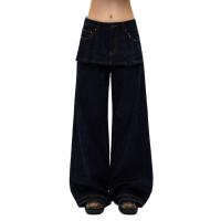 ราคา (Pre-order) Moromoro Decorative Pleated Skirt Hem Vintage Edged Jeans กางเกงยีนส์แต่งชายกระโปรงจีบวินเทจ Moromoro (45002406105)