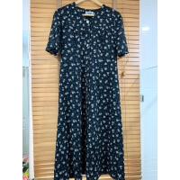 ราคา เดรสยาวลายดอก ผ้ามี texture ในตัวสวยมากๆ กระดุมเปลือกหอยสวยๆค่ะ -L2- (24907324303)