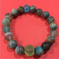 ราคา สร้อยข้อมือหินคริสโซลคอลล่า อาเกตสีฟ้า (2027468026)