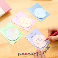ราคา memo notes กาวในตัว sticky note pad the circle กระดาษโน้ต กระดาษจดบันทึก | โพสอิท ลายน่ารัก สีพื้น (79083842)
