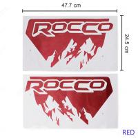 ราคา Sticker สติ๊กเกอร์ แต่งรถ สติ๊กเกอร์ติดข้างรถ "ROCCO" ข้างซ้าย+ขวา สีแดงเข้ม สำหรับ Toyota Revo,Rocco ปี 2015-2020 (3873994178)