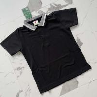 ราคา เสื้อโปโลเด็ก สีดำปกเทา (1733870033)