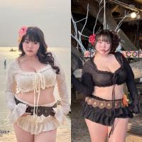 ราคา WP ชุดเซ็ต2ชิ้น ผ้าลูกไม้ฉลุ เสื้อแขนยาวกระดิ่ง+กางเกงชั้นๆ แต่งระบายน่ารักจุ๊บุ ไซส์ใหญ่ สาวอวบ (29380451419)