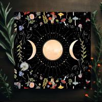 ราคา ดวงจันทร์เฟสพลังงานสัญลักษณ์แท่นบูชาผ้าห้าดาวไพ่ทาโรต์สีดํา ออราเคิล เสื่อไพ่ทาโรต์ผ้าปูโต๊ะเบาะผ้า (29135946417)