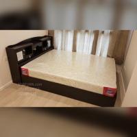 ราคา เตียงไม้พร้อมที่นอนขนาด 5 ฟุต (259658691)