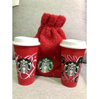ราคา Starbucks Reusable cup 2 ใบ + กระเป๋ารูดสีแดง collection Christmas 2022 (12041224513)