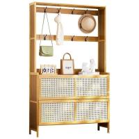 ราคา Simple Fully Enclosed ประตูชั้นวางรองเท้าตู้รองเท้ากลับ Wall ชั้นวางรองเท้า Perforated ทนทานหนาป้องกันฝุ่นประตู P2OH (47601943310)