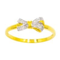 ราคา ขายไม่ได้ Happy Jewelry แหวนโบว์ น่ารักๆ สินค้าขายดี แหวนเพชร แหวนทองเพชรแท้ ทองแท้ 37.5% SI308 (28407256797)