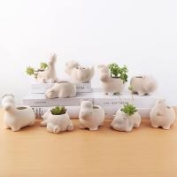 ราคา ทําเอง กระถางดอกไม้รูปสัตว์การ์ตูนน่ารักสีและวาดกระถางดอกไม้ฉ่ําเซรามิกที่ระบายอากาศได้และดูดซับ (50602069333)