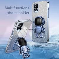 ราคา เคส For Vivo Y21 เคส Vivo Y33S เคส Vivo Y21S Casing Vivo Y33T Case Vivo Y21T Case Vivo Y21A Case Vivo Y32 Case Vivo Y21E Case Glitter Transparent Shiny Clear Astronaut Stand Soft Phone Cover Cassing C