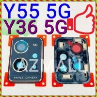 ราคา (2 สี) ใหม่ฝาครอบกระจกเลนส์กล้องด้านหลังพร้อมกรอบสําหรับ Vivo Y55 5G / Y36 5G / V2127 V2248 (48601685131)