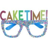 ราคา LOGOFUN วันเกิดแก้ว Prop เค้กเวลากรอบแว่นตาที่มีสีสันวันเกิดแว่นตาสําหรับเค้ก Party Photo Booth Prop - สีฟ้า 6 * 3.54IN (41326990269)