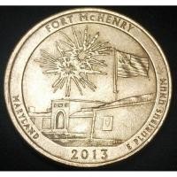 ราคา สหรัฐอเมริกา (USA), ปี 2013, 25 Cents, Fort McHenry, Maryland, ชุดเหรียญ America the Beautiful Quarter (9952509172)